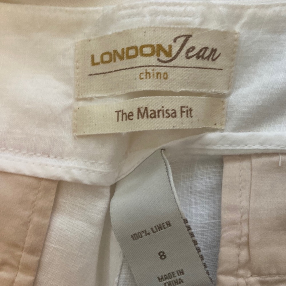 White linen pants